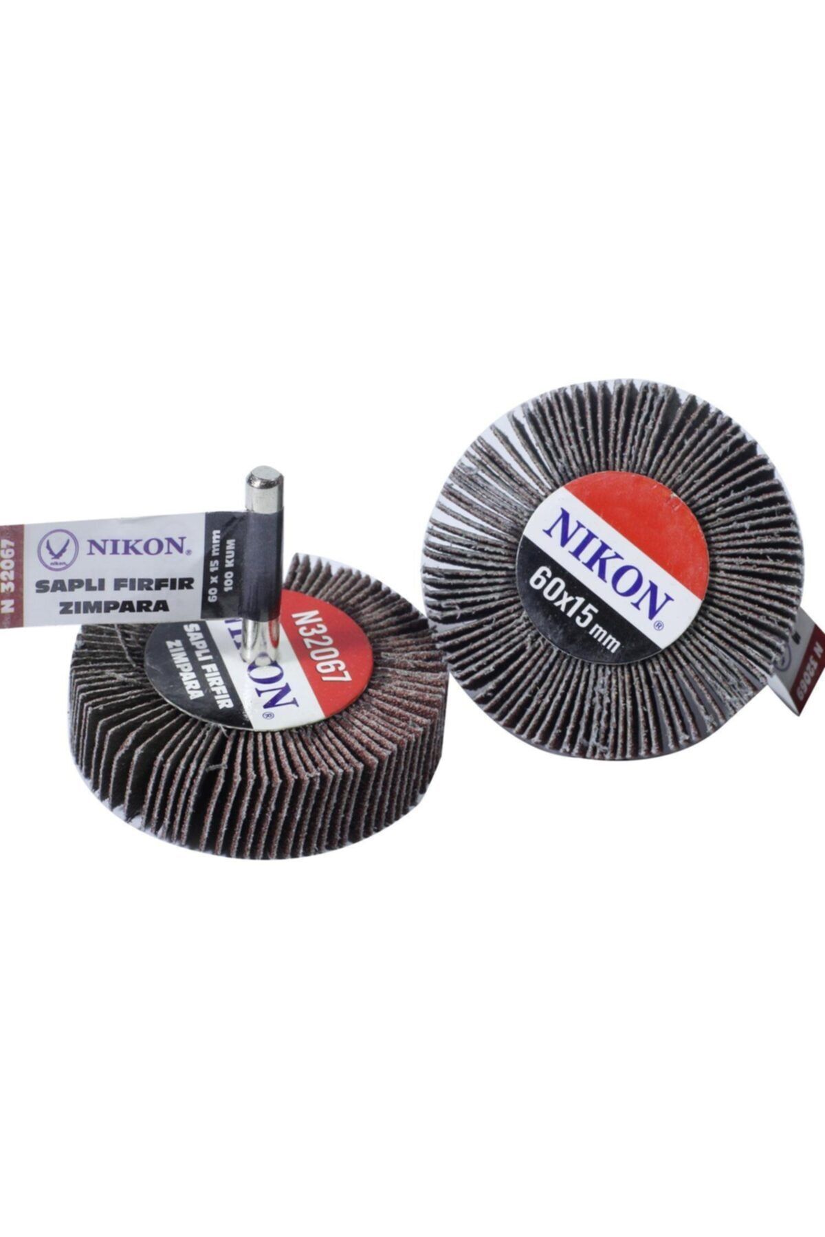 NİKON 100 Kum Saplı Mob Fırfır Zımpara Mop Keçe Zımpara 60 X 15 Mm
