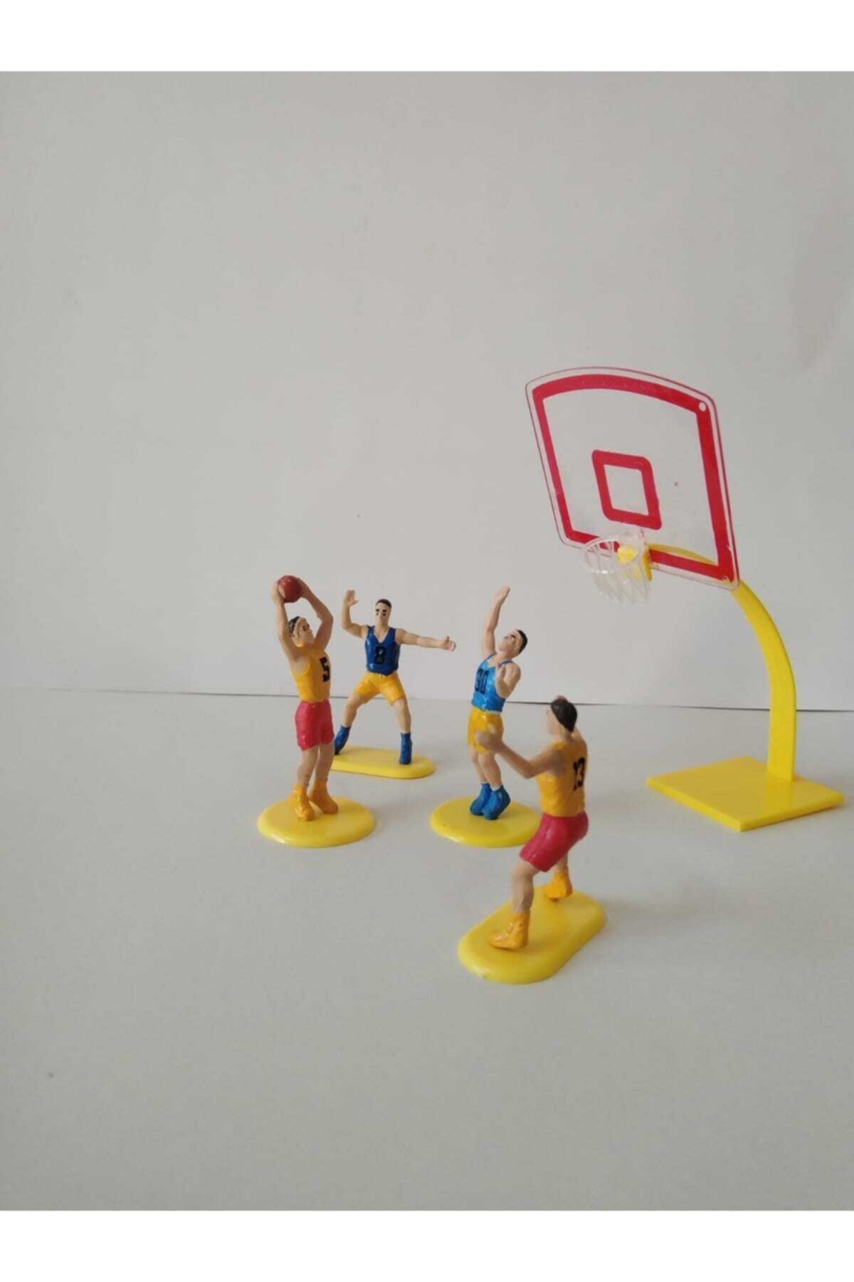 DALKIR GIDA Basketbol Oyuncak Set Doğum Günü Pasta Süsü - 5 Parça