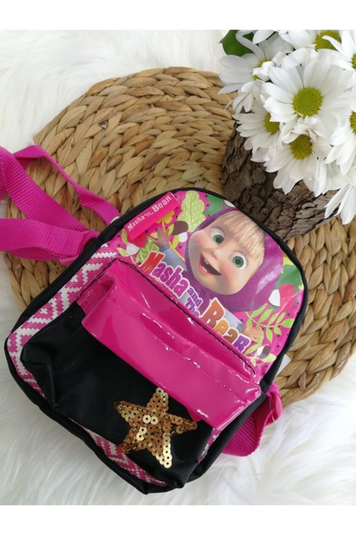 STARLİTE Kız Çocuk Pembe Siyah Maşa Çanta