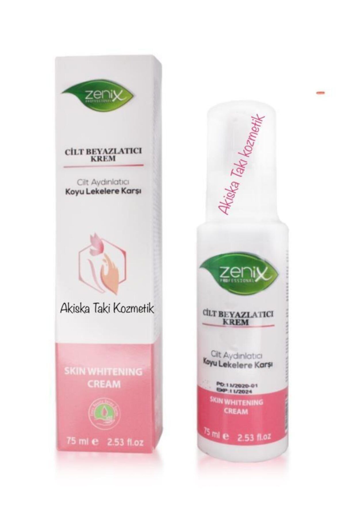 Zenix Akiska Takı Kozmetik Özel Bölge Ve Koltuk Altı Kararmalar İçin Beyazlatıcı Aydınlatıcı Krem 75 ml