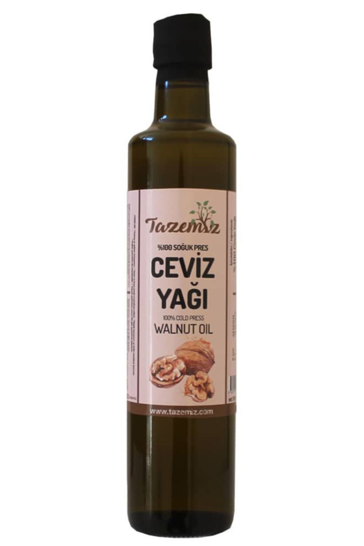 TAZEMİZ Soğuk Sıkım Ceviz Yağı 500 ml