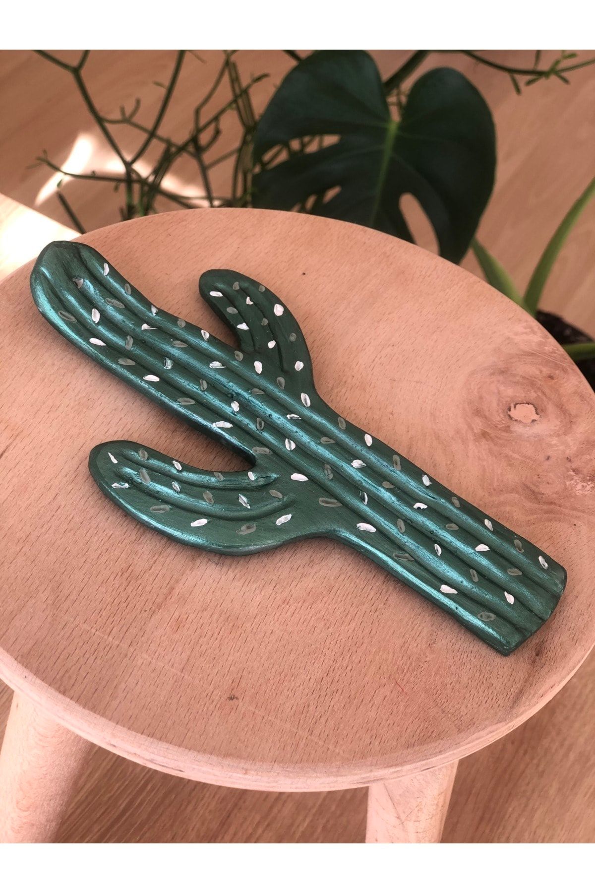 lovein crafts Tasarım Kaktüs Tütsülük | Metalik Yeşil