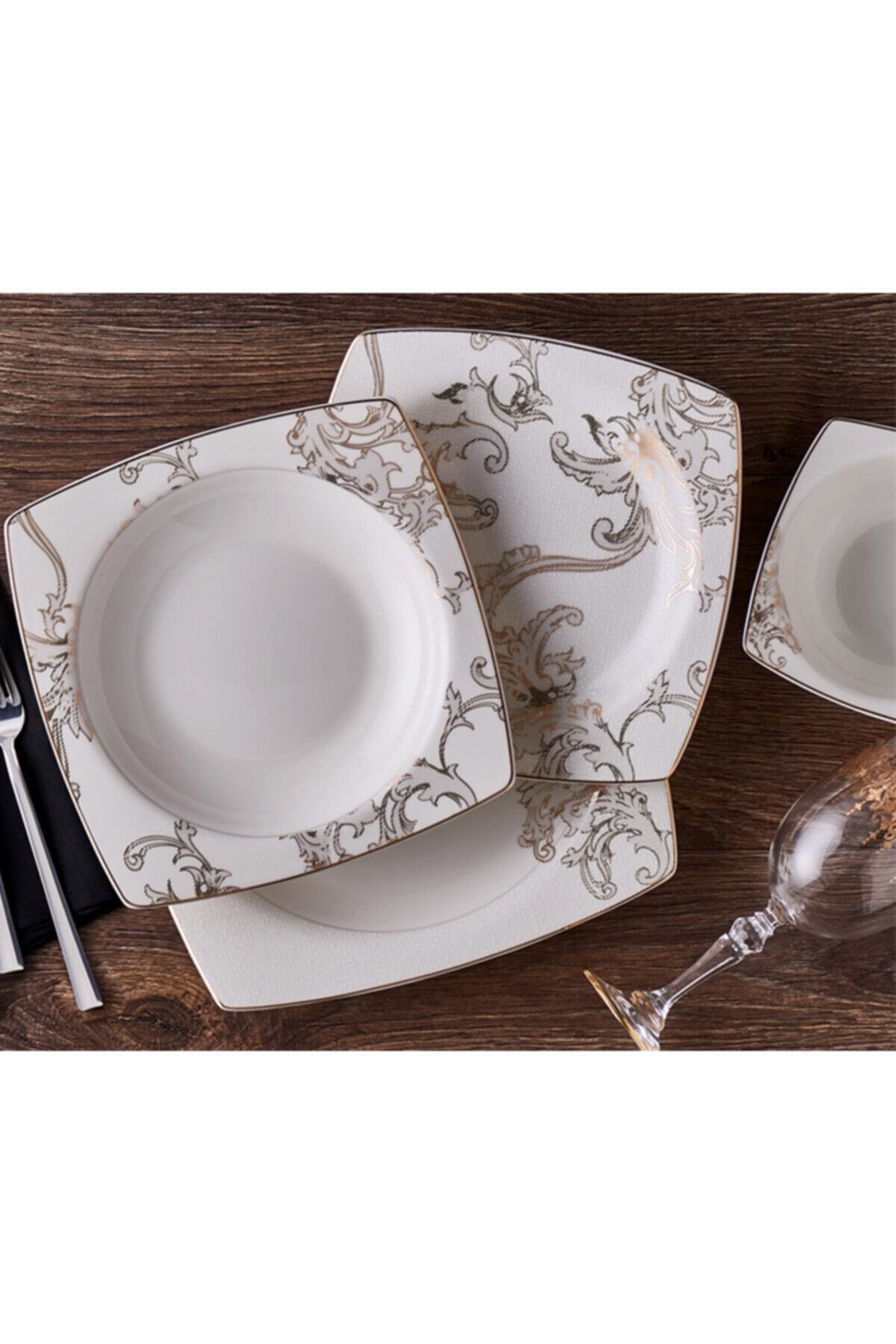 Bernardo Essential Gold Bone China Yemek Takımı 12 Kişilik 53 Parça