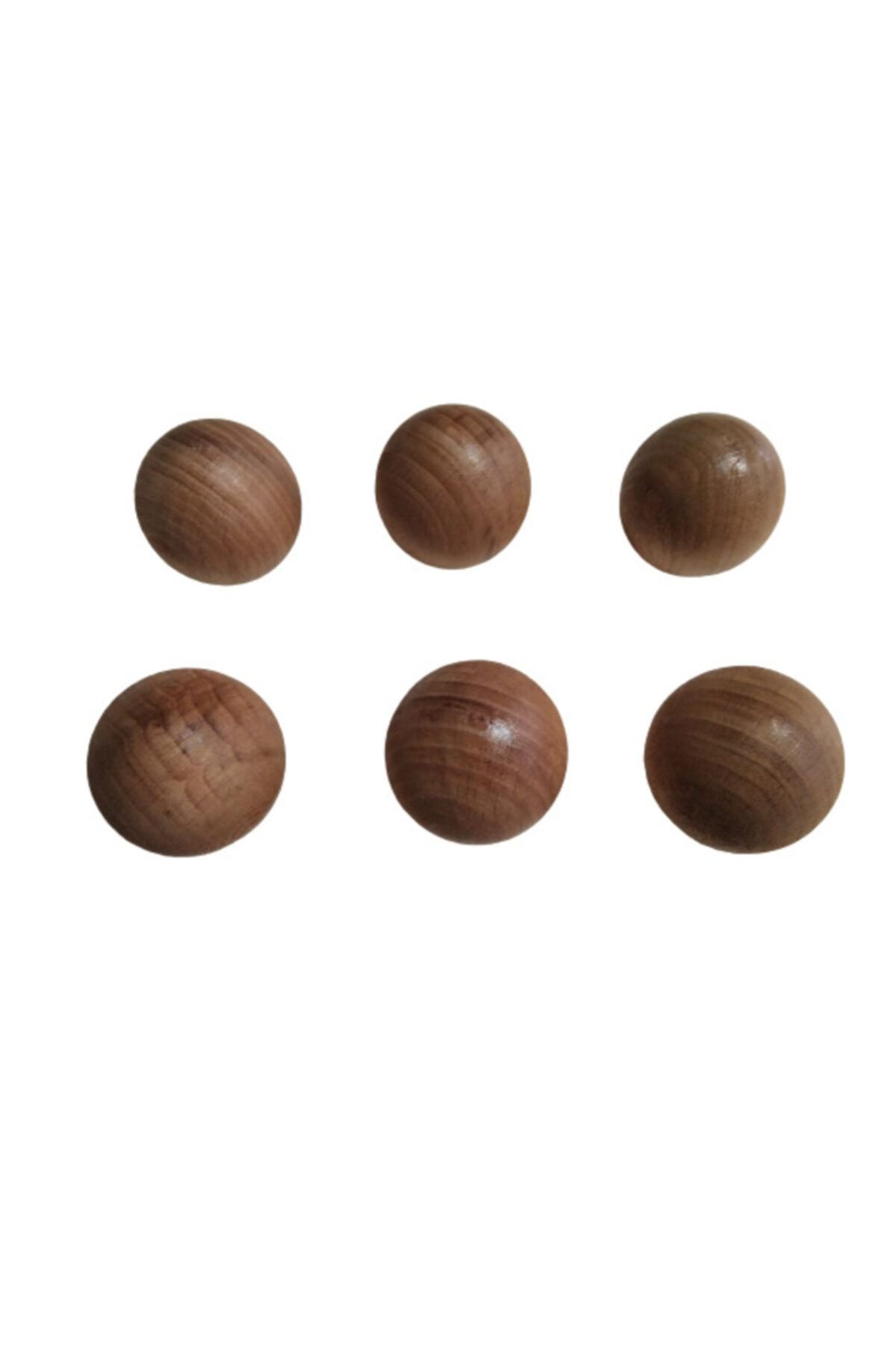 bebekulpdekor Vernikli Ahşap Top Tip Kulp 10 Adet Set Dolap Çekmece Kulbu Al-tak
