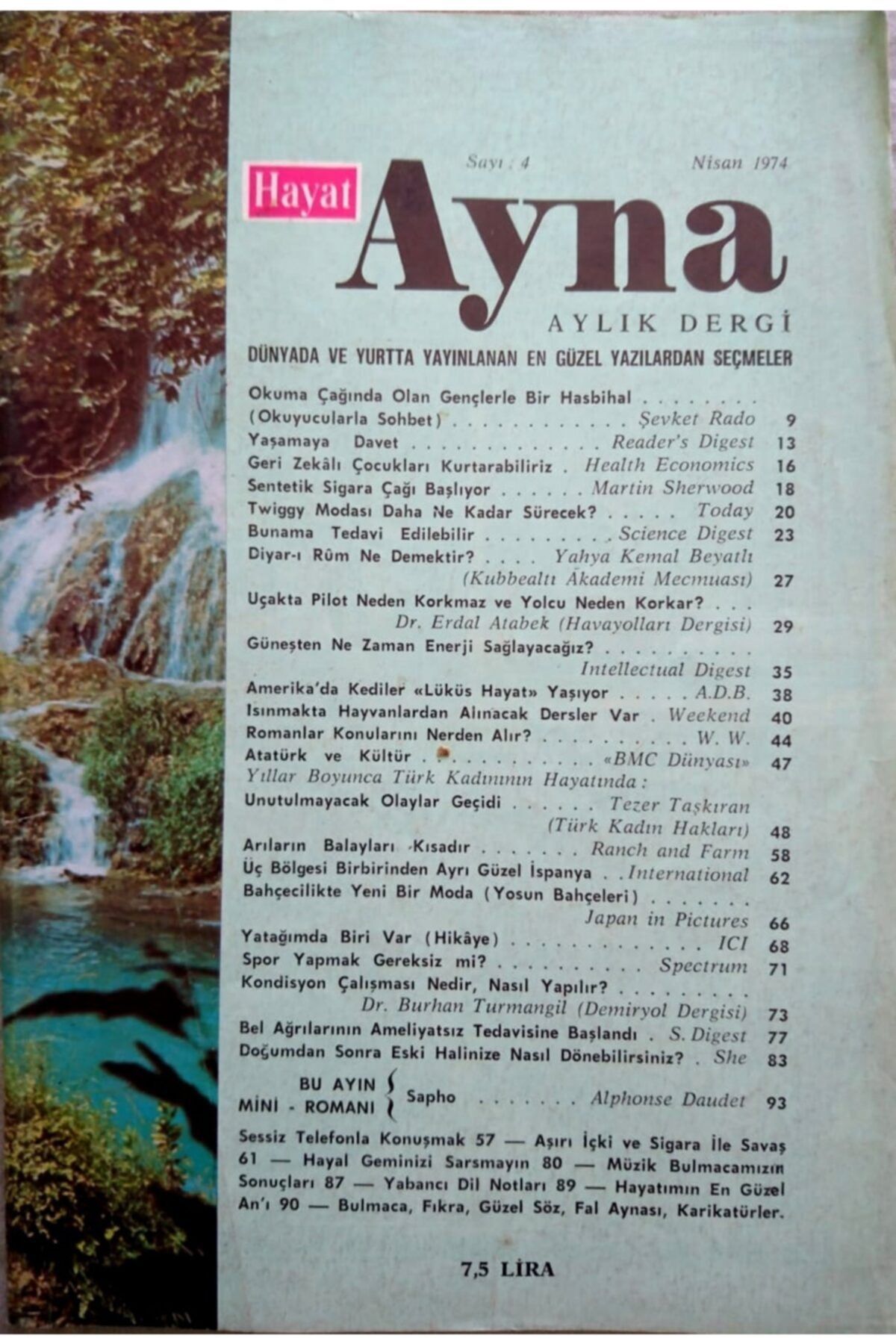 Hayat Ayna - Aylık Dergi (no 1974/4, 1974/8, 1974/11, 1975/12)