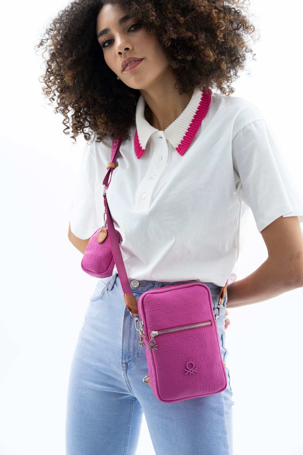 United Colors of Benetton Benetton Kadın Çapraz Çanta Fuşya-a.camel Bnt483