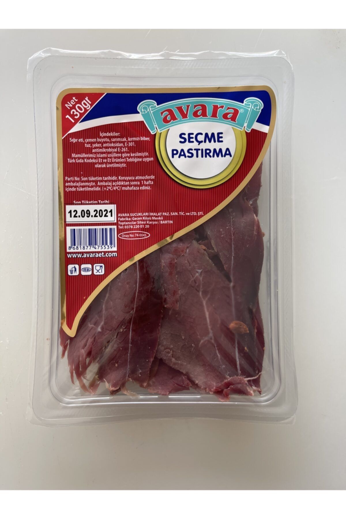 AVARA SUCUKLARI Pastırma Dilimli