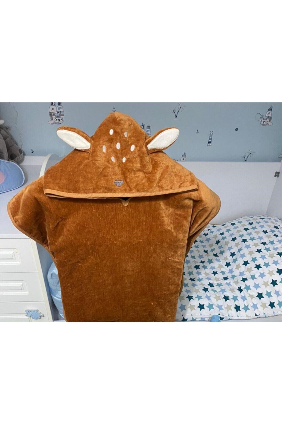 LİONBULL HOME COLECTİON Unisex Bebek Kahverengi Panço Havlu