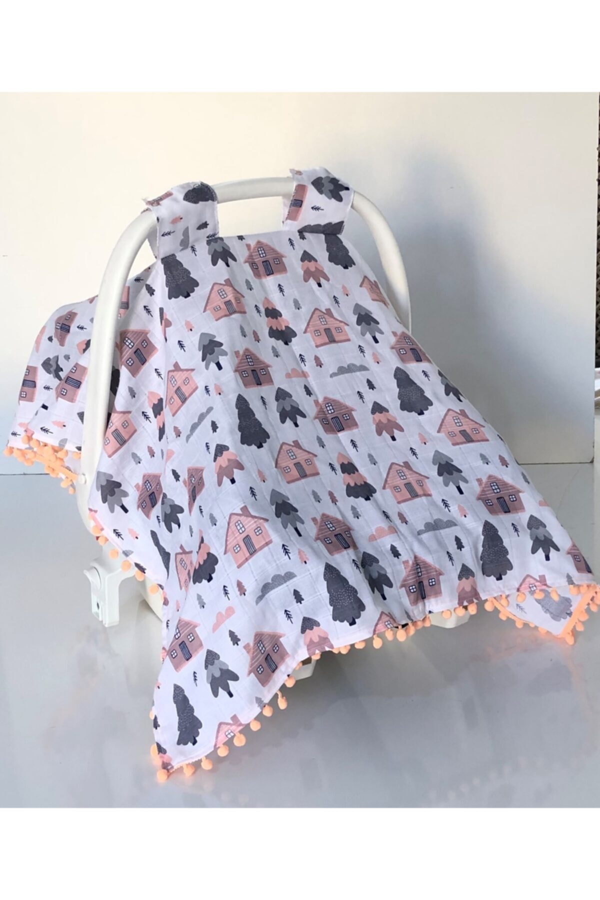 Baby Trendy Müslin Kumaş % 100 Pamuk Puset Anakucağı Örtüsü/ Minderi