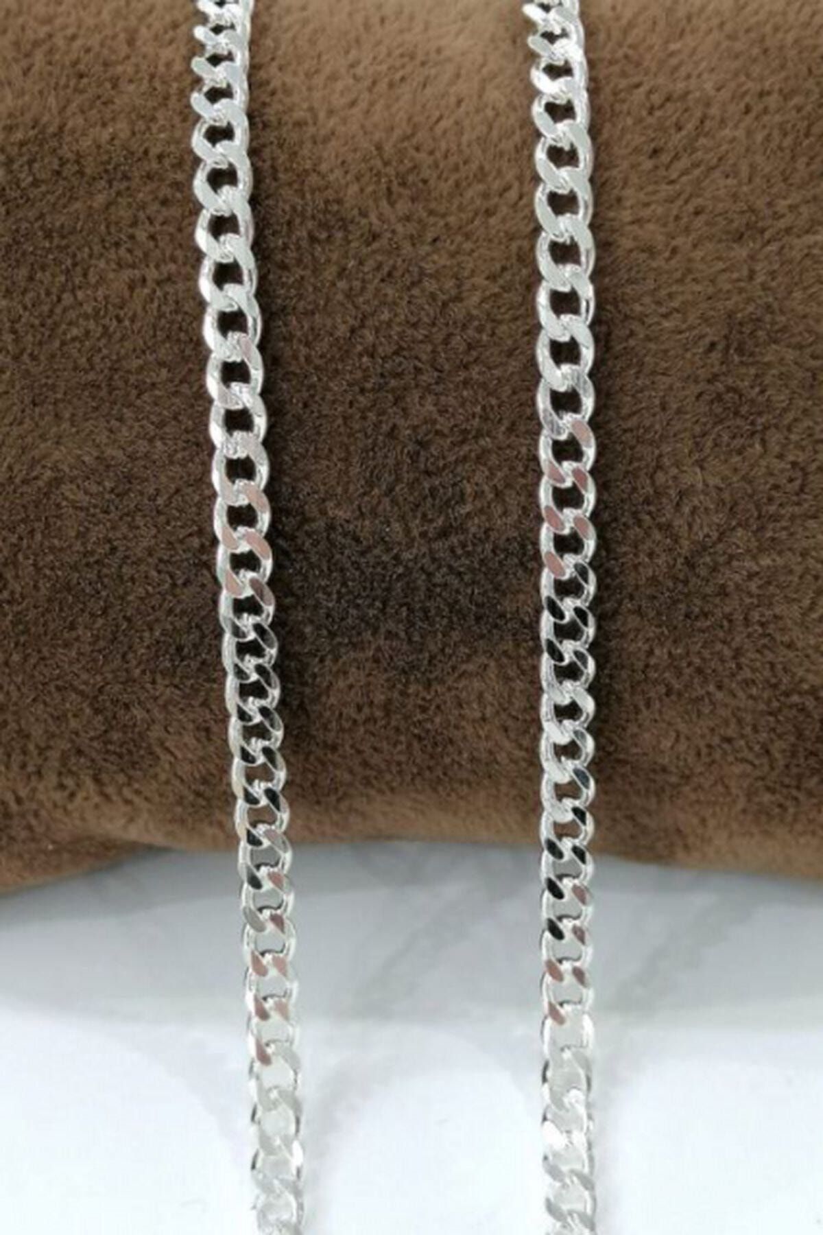 Omar Silver Unisex Gurmet 3 mm Gümüş Kolye Zincir Omr7646