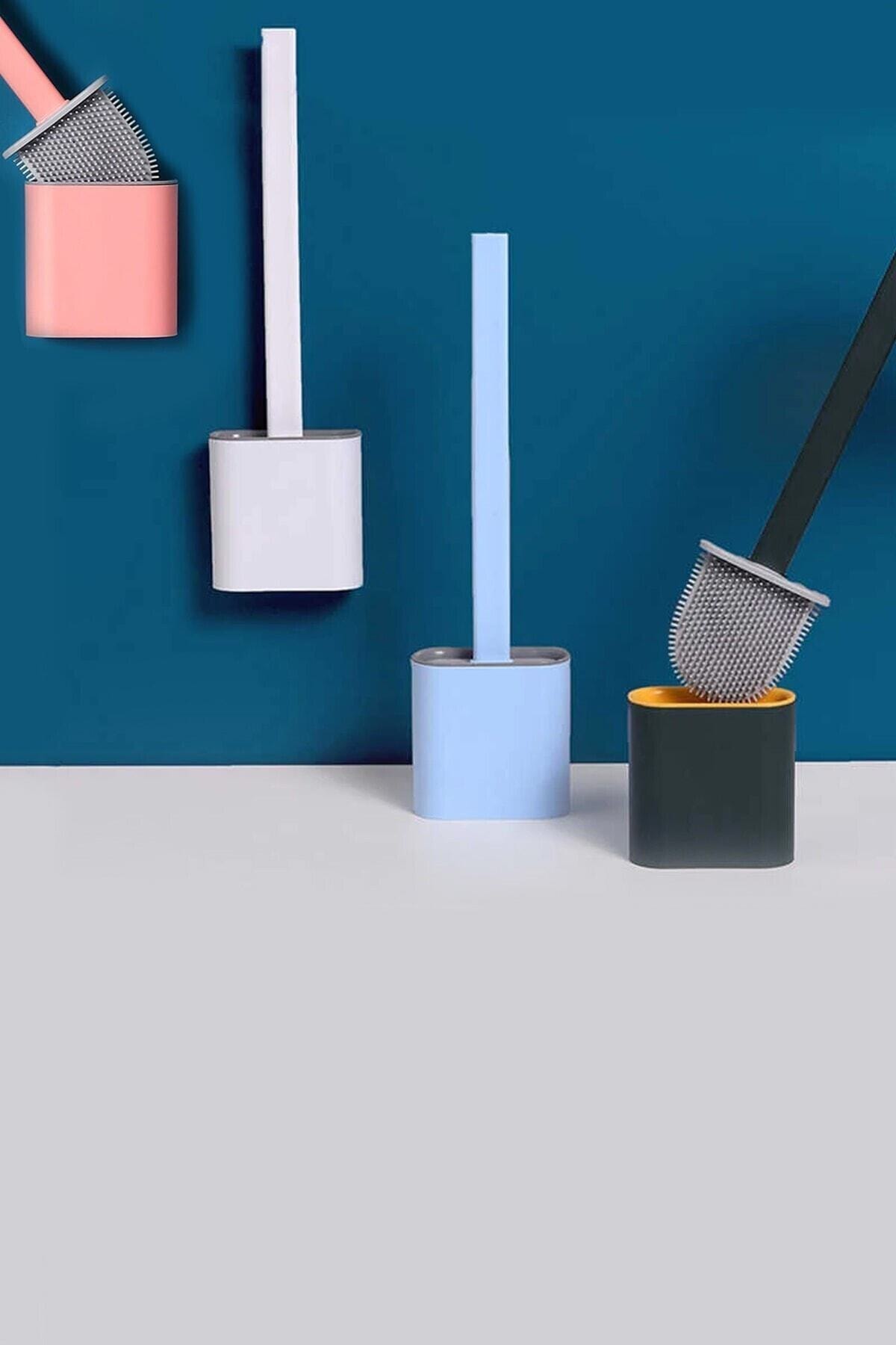 artemistedarik Silikon Banyo Tuvalet Klozet Fırçası Ve Tutucu Set