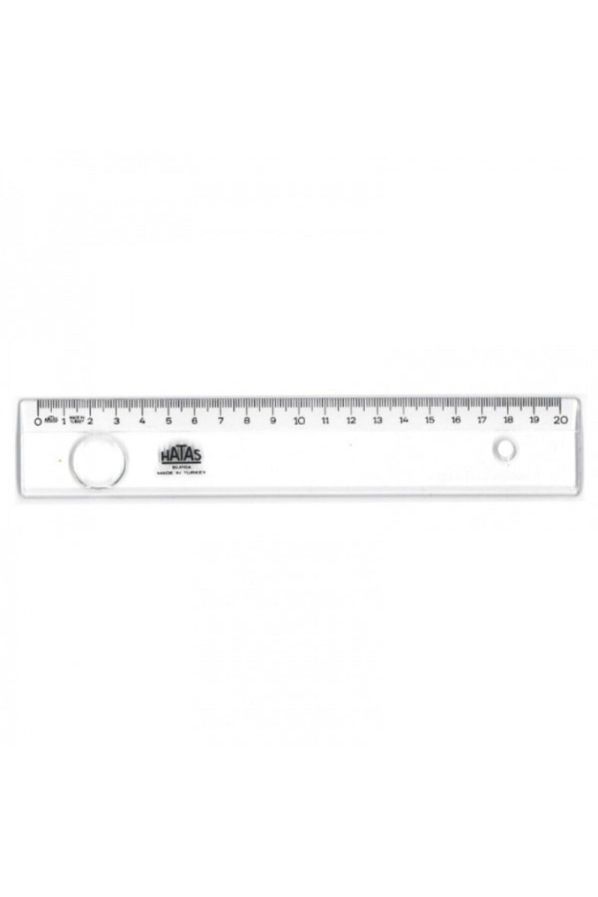 HATAS 0151 Mercekli Geniş Büro Cetveli 20 cm