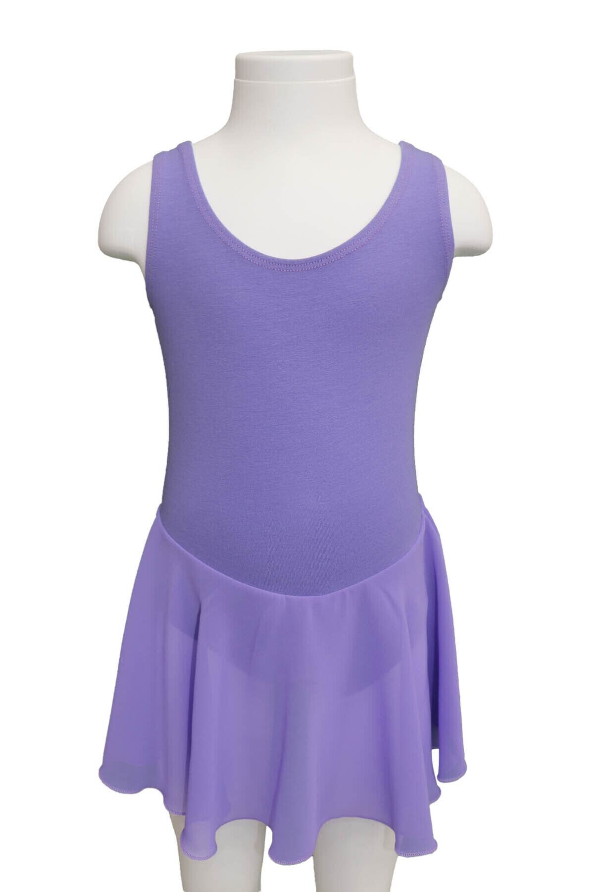 Carmen Bale Kız Çocuk Lila Atlet Askılı Şifon Etekli Bale Mayosu