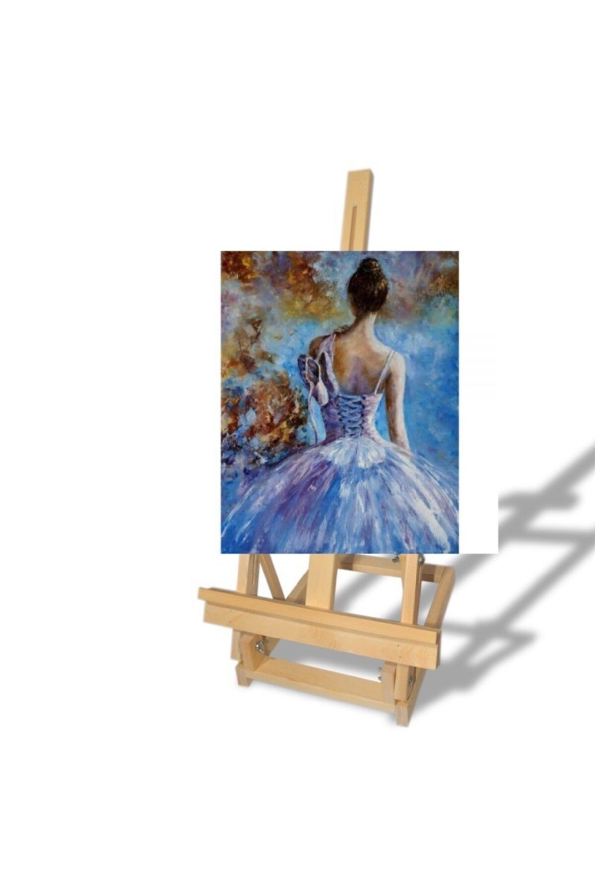 RAMAZANNAKİSVEHOBİ Sayılarla Boyama Seti 40x50 cm (çerçeveli ) Ahşap Masa Üstü Şövale Ile Birlikte Balarinin Gidişi