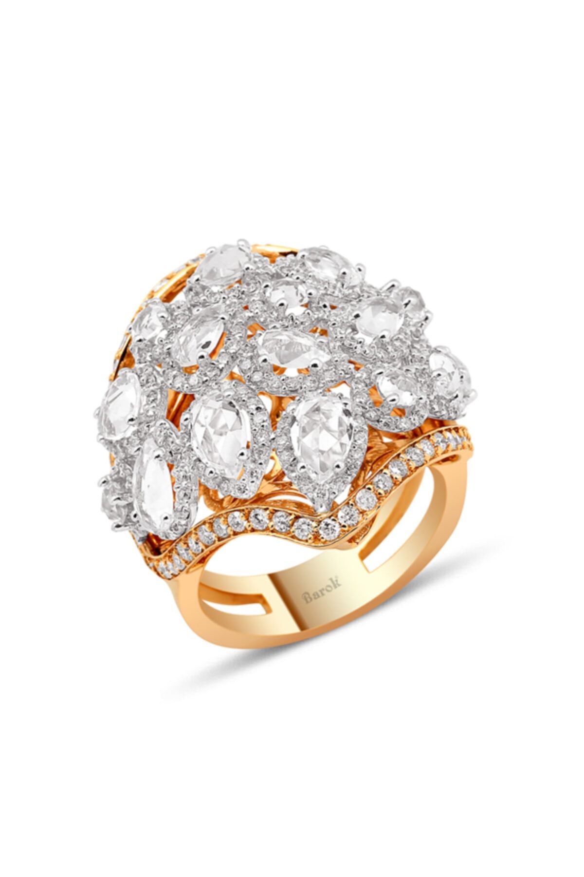 Barok Diamond Pırlanta Yüzük 1.70ct 18 Ayar