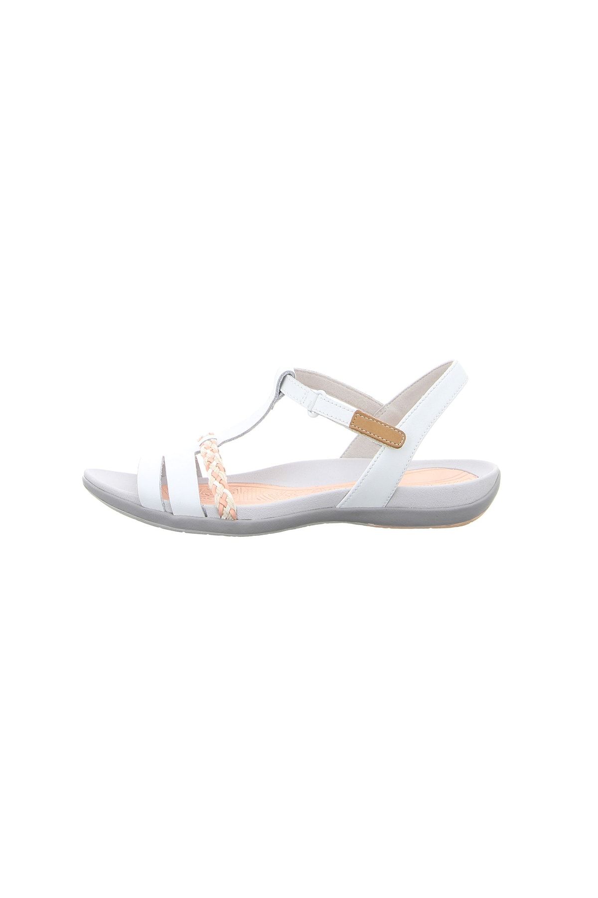 Clarks white hotsell flat sandals