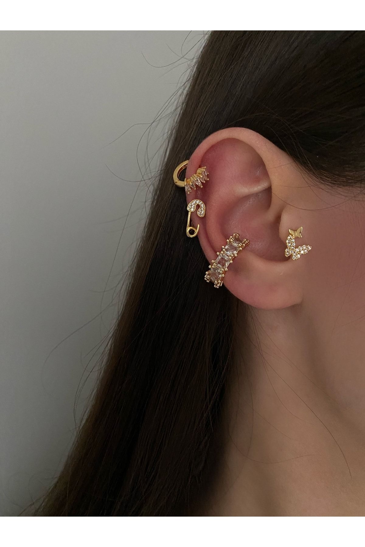 Okkostore Thick Hoop Cartilage Earring Earcuff Trendyol