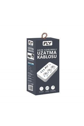 3406-01 3lü Anahtarlı 2.1a 3usb Şarj Çıkışı 2mt Anahtarlı Akım Korumalı Priz Çocuk Koruması Image 0