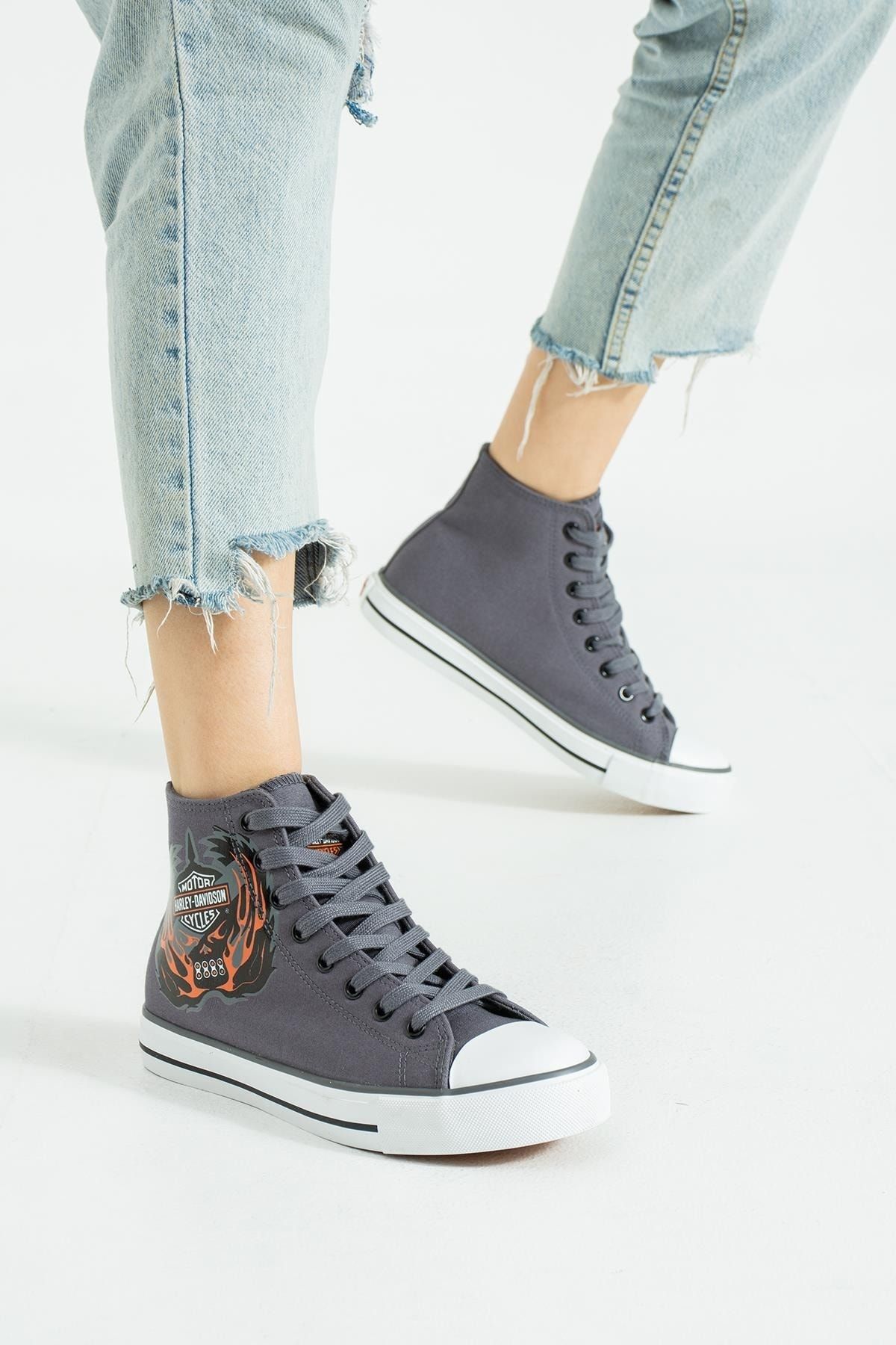 Womens harley davidson sales low top shoes