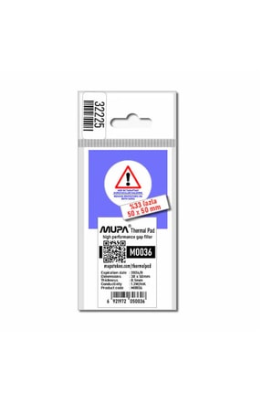 Termal Ped / Thermal Pad 0.5mm 1.3w/mk 30x50mm M0036 Image 0
