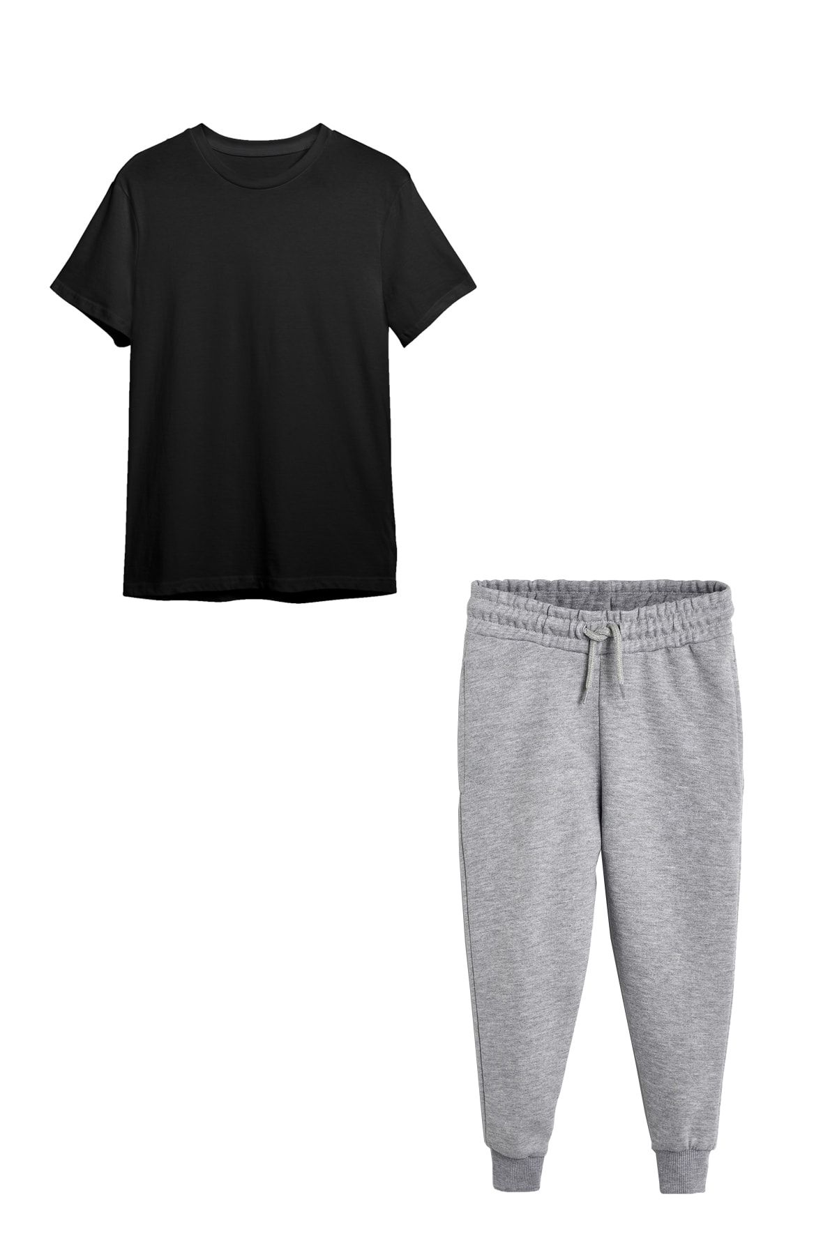 Kividen Seasonal Girls and Boys Tracksuit Set with Black T Shirt