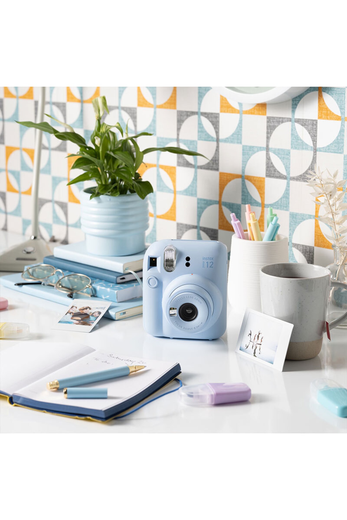دوربین Instax Mini 12 Blue and 10 Mini Film