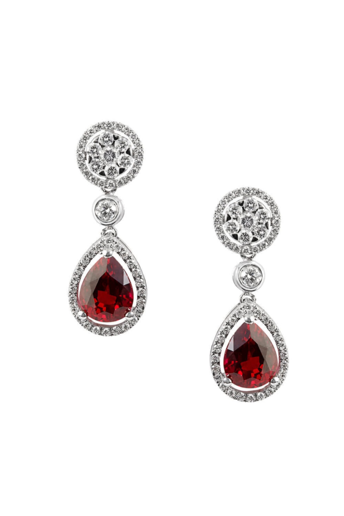 Clavis Jewelry Yakut Taşlı Pırlanta Küpe (ckp0360)