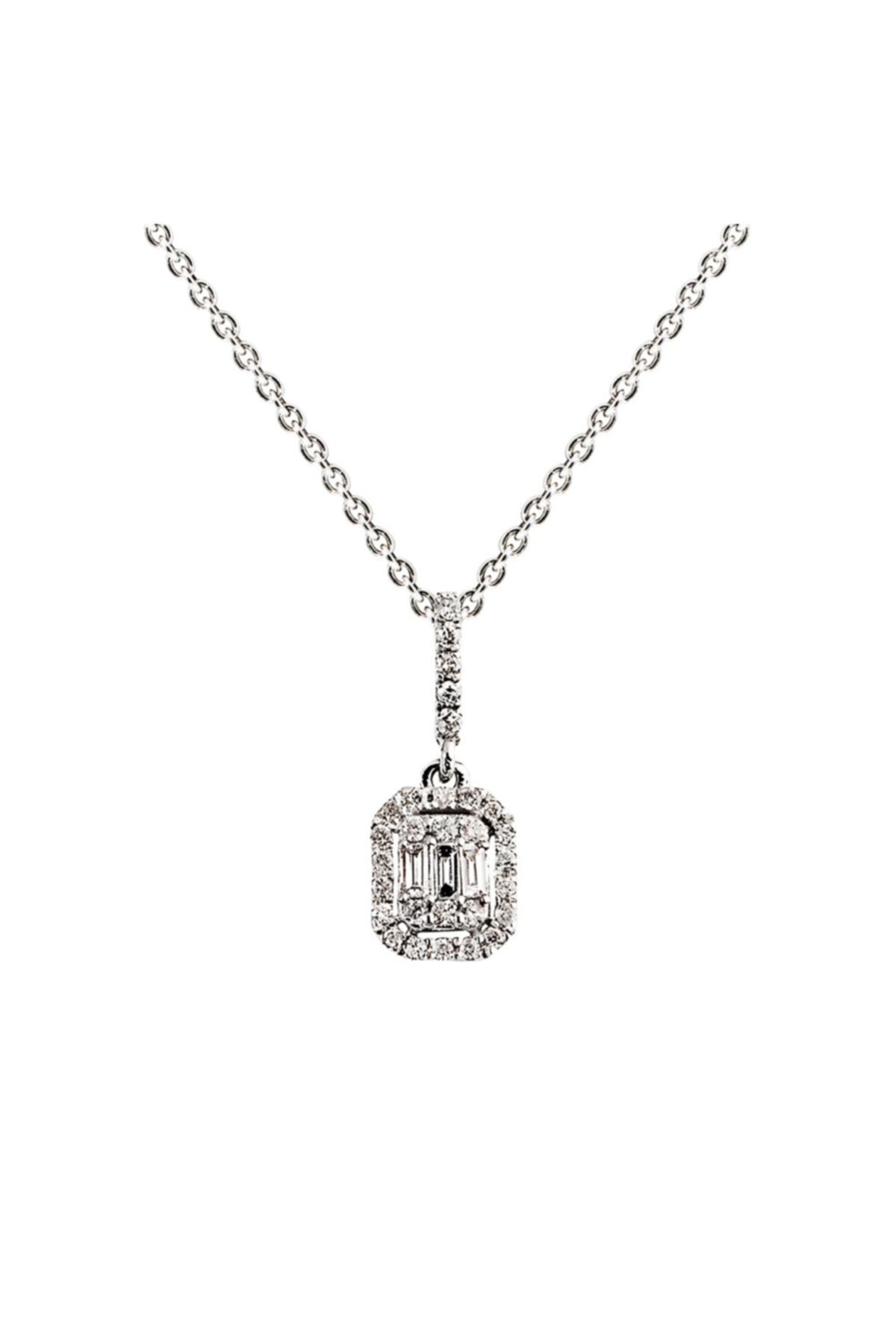 Clavis Jewelry Baget Pırlanta Kolye (ckl0762)