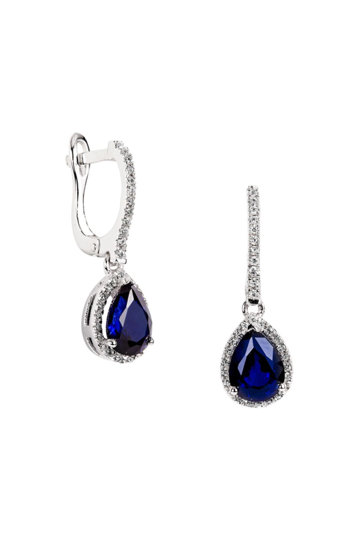 Clavis Jewelry Safir Taşlı Pırlanta Küpe (ckp0890)