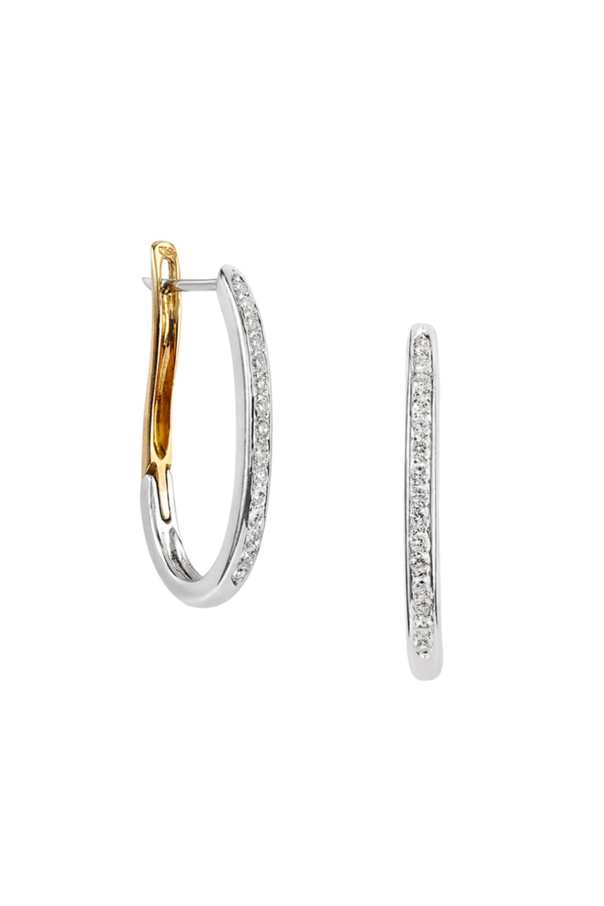 Clavis Jewelry Oval Halka Pırlanta Küpe (ckp0694)