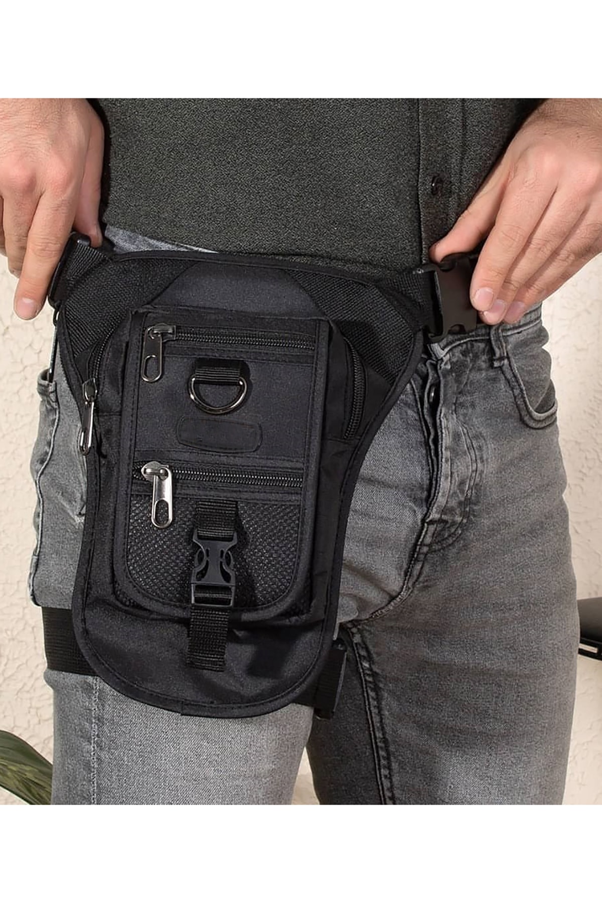 bizoon Su Geçirmez Kumaş Motosikletçi Bacak Çantası Np159