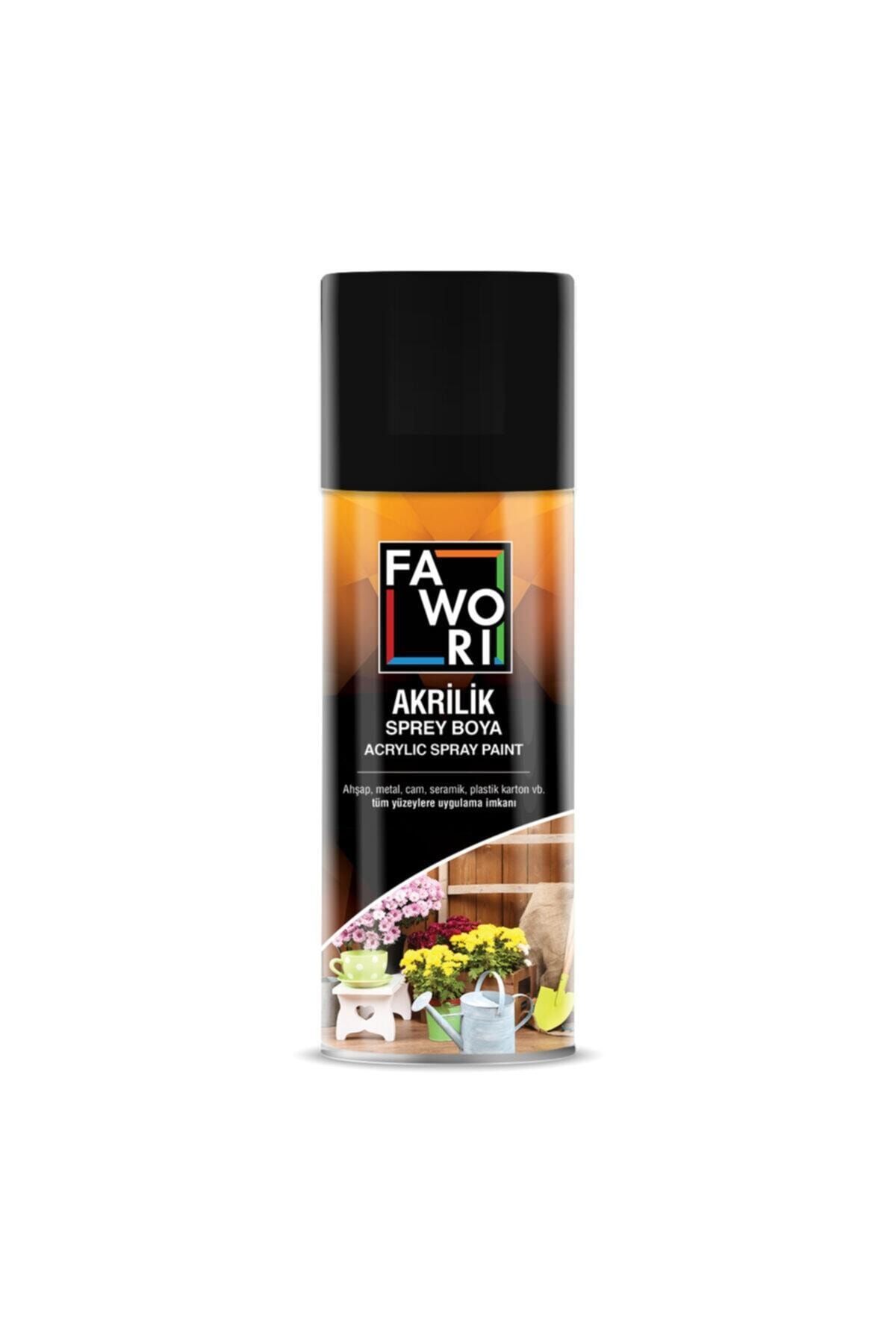 fawori akrilik sprey boya 400 ml ral9005 mat siyah fiyati yorumlari trendyol