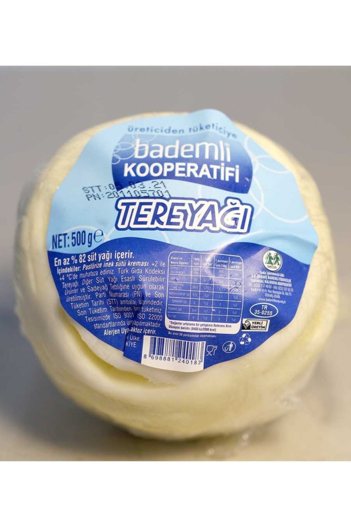 Bademli Kooperatifi Tereyağı 500 Gr