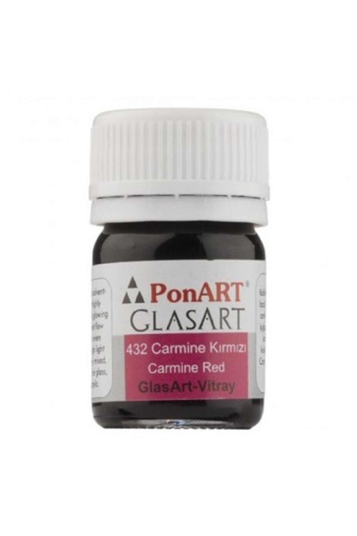 Ponart Karmen Kırmızı Glass Art Cam Boyası 432 20 ml