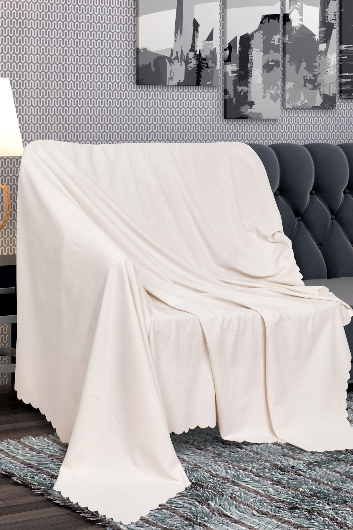 ASHOMES Vanilya Kaymaz Koltuk Örtüsü 175 X 215 Cm Koltuk Şalı Kanepe Çekyat Örtüsü