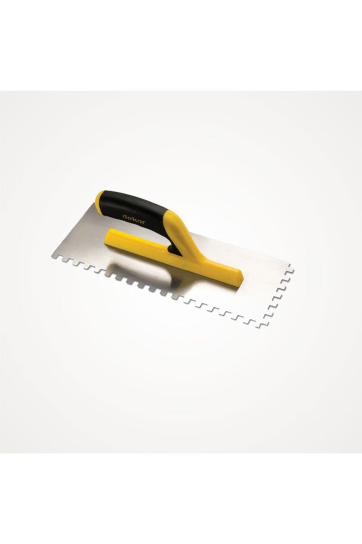 Dekor 410 Seramik Malası Kare Dişli Kapalı Plastik Saplı 30 Cm