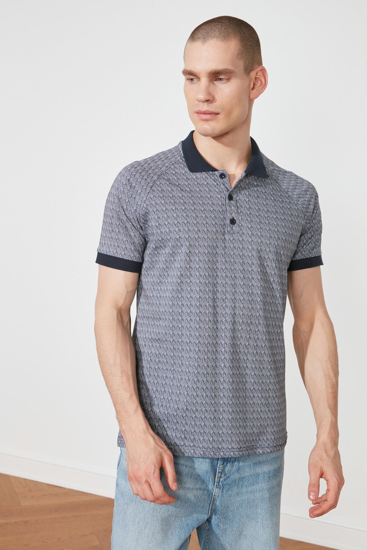 TRENDYOL MAN Çok Renkli Erkek Slim Fit Polo Yaka Kısa Kollu Polo Yaka T-shirt TMNSS21PO0035