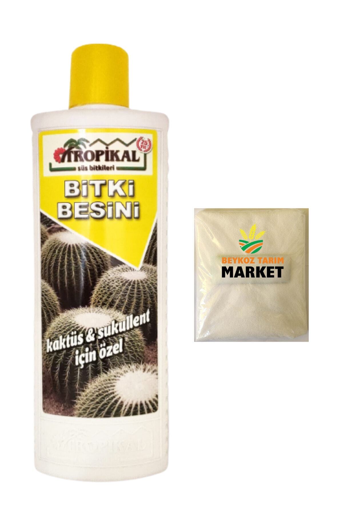 Beykoz Tarım Market Kaktüs & Sukulent Bitki Besini 500 Ml Sıvı Gübre Vitamini Ve 500 Gr Btm Genel Çiçek Besini
