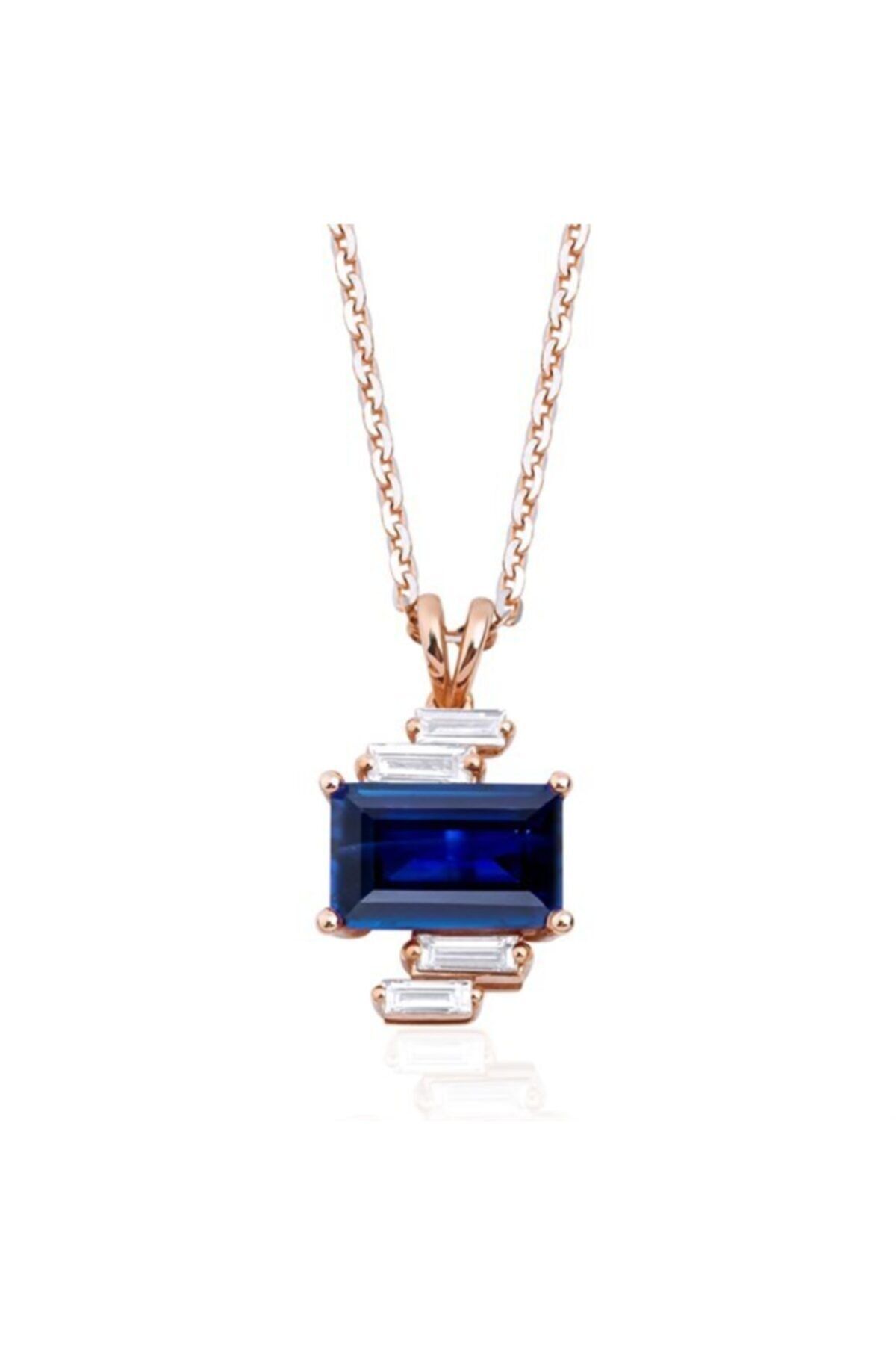 Lotus Diamond 3.00 Karat Pırlanta Safir Kolye