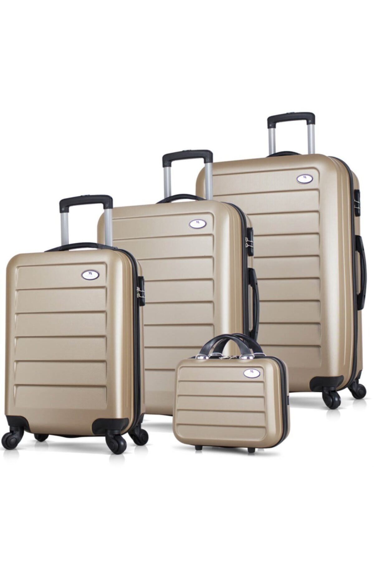 My Valice Gold Unisex 4'lü Set Travel Valiz Seti MV8435