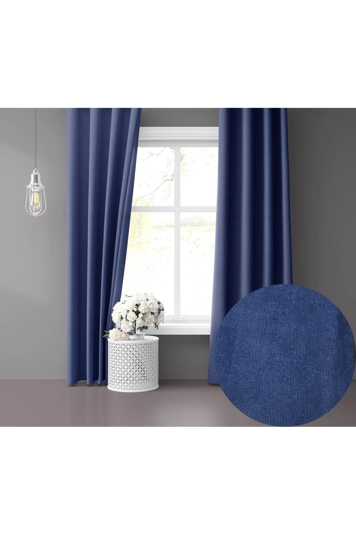 Perle Home Daily Series Safir Rengi Fon Perde 150x260