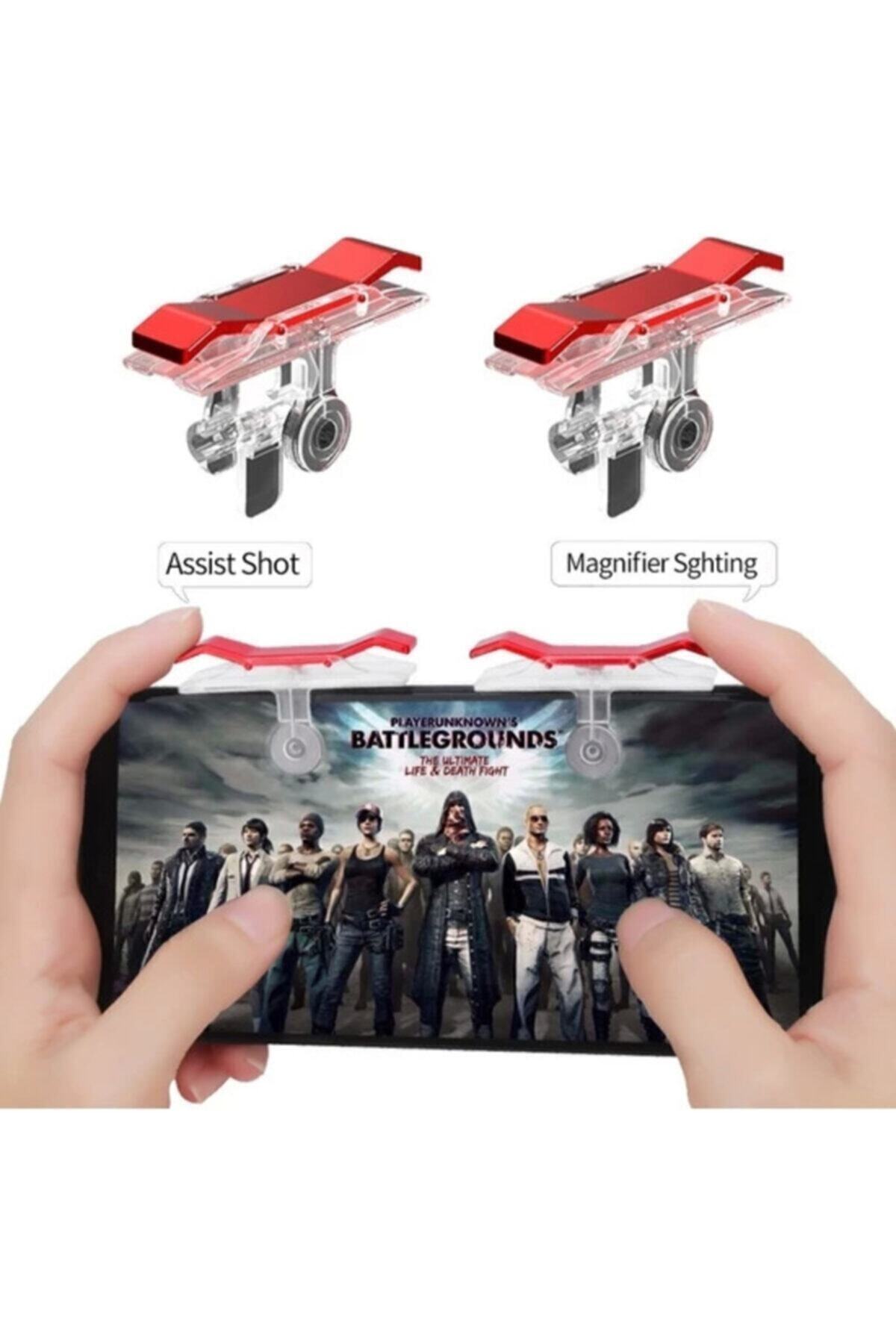 Deilmi Profesyonel Pubg Gamer Özel Ateş Metal Tetik Düğmesi Oyun Aparatı E9