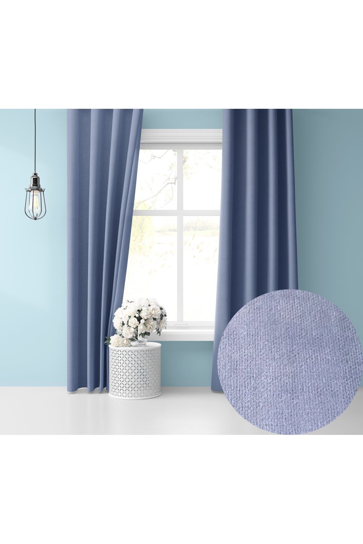 Perle Home Daily Series Lavanta Rengi Ada Fon Perde