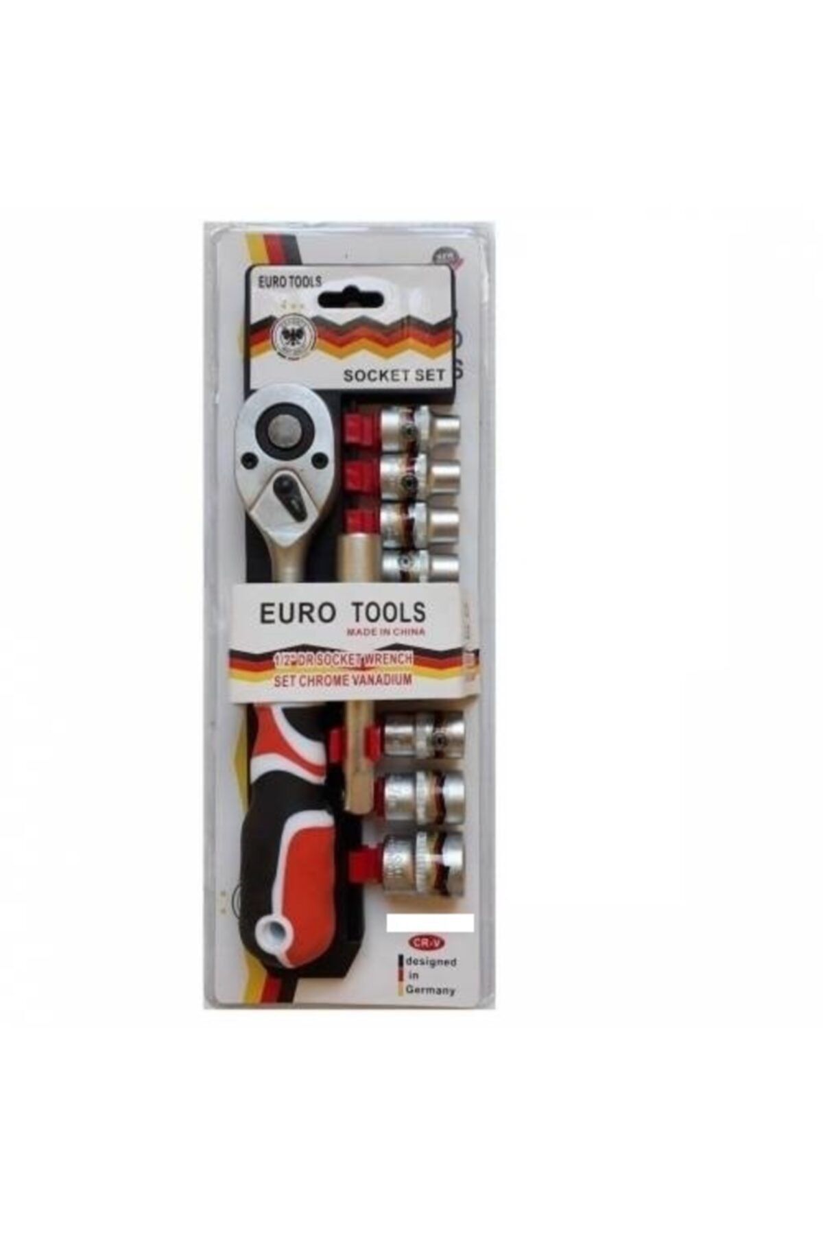 euro tools Lokma Takımı 11+1 Parça Cırcırlı Lokma Takımı 1/2