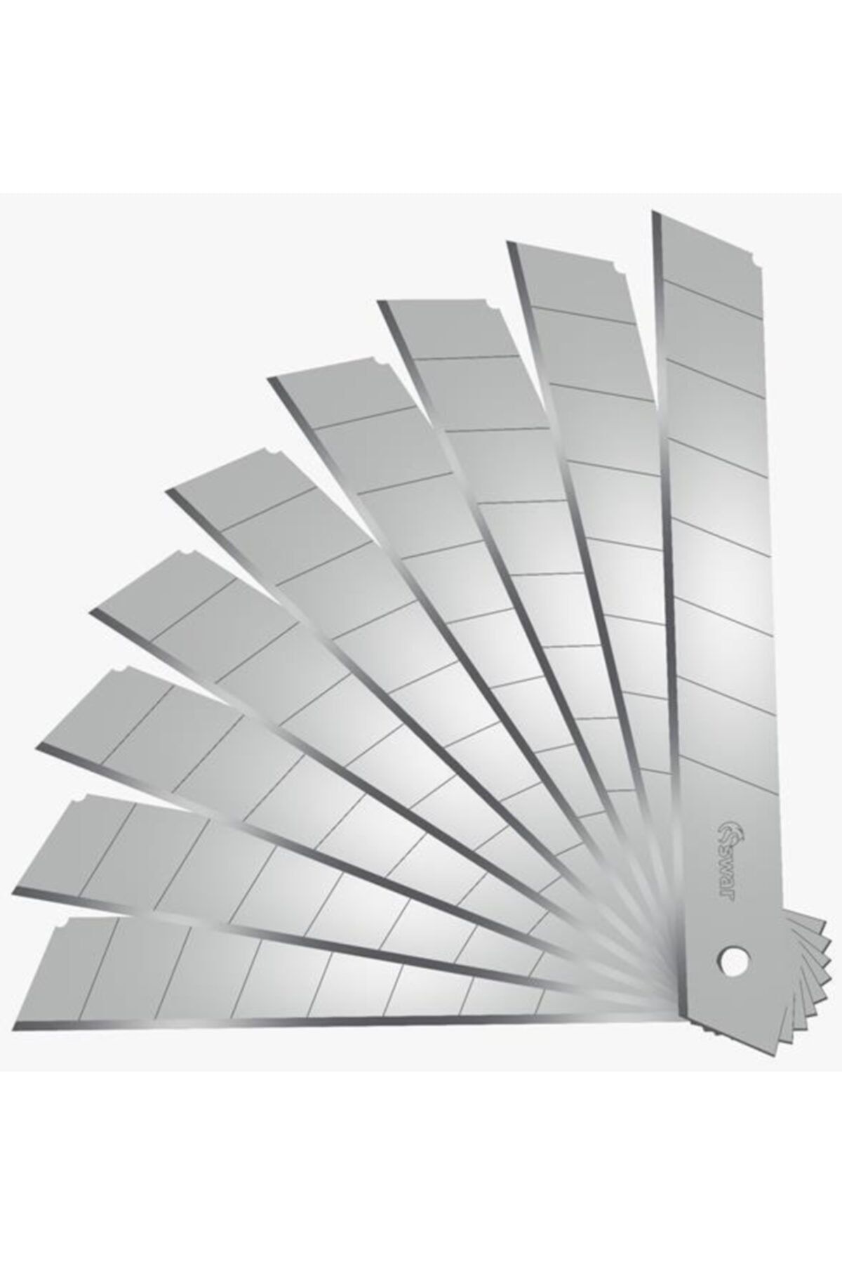 Tvet Maket Bıçağı Yedeği 18mm X 0.3 Mm Metal 10 Adet T39554