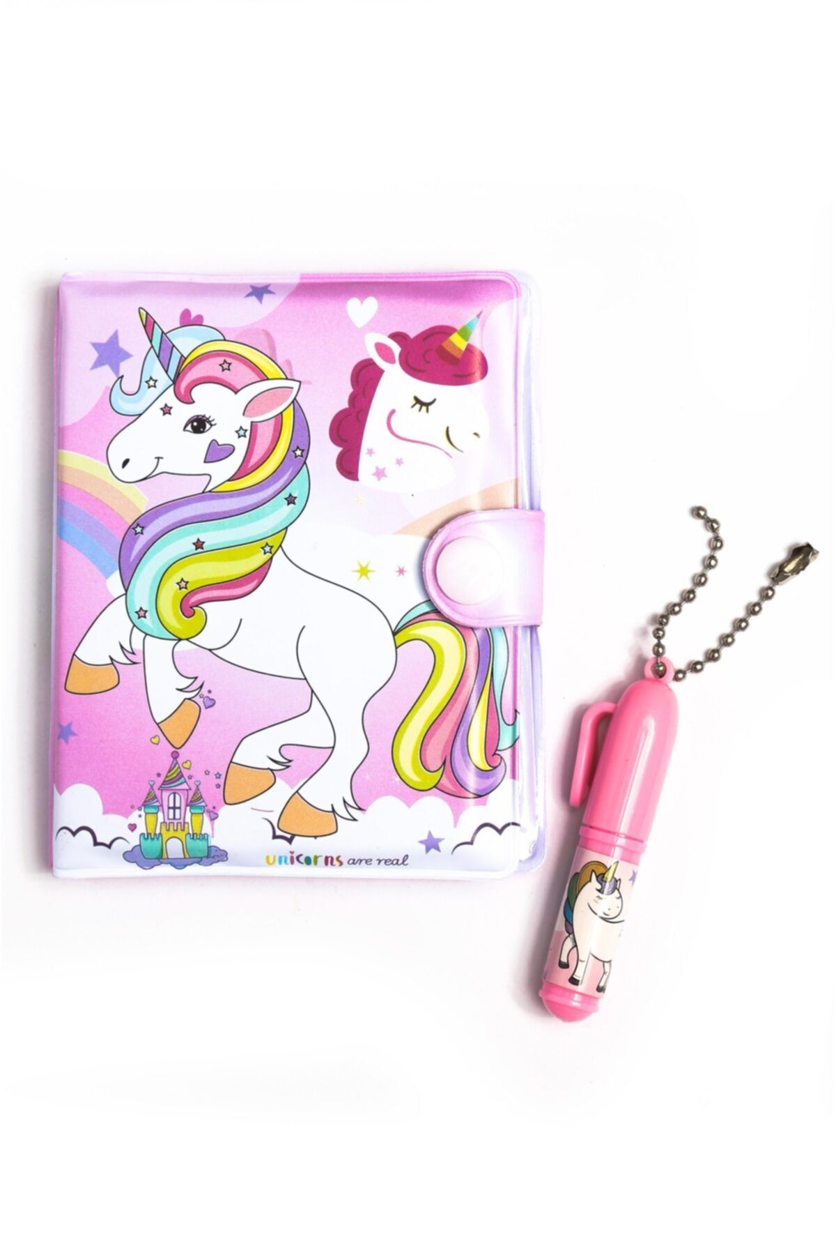 VUKİ Pembe Unicorn Mini Kalemli Defter Seti