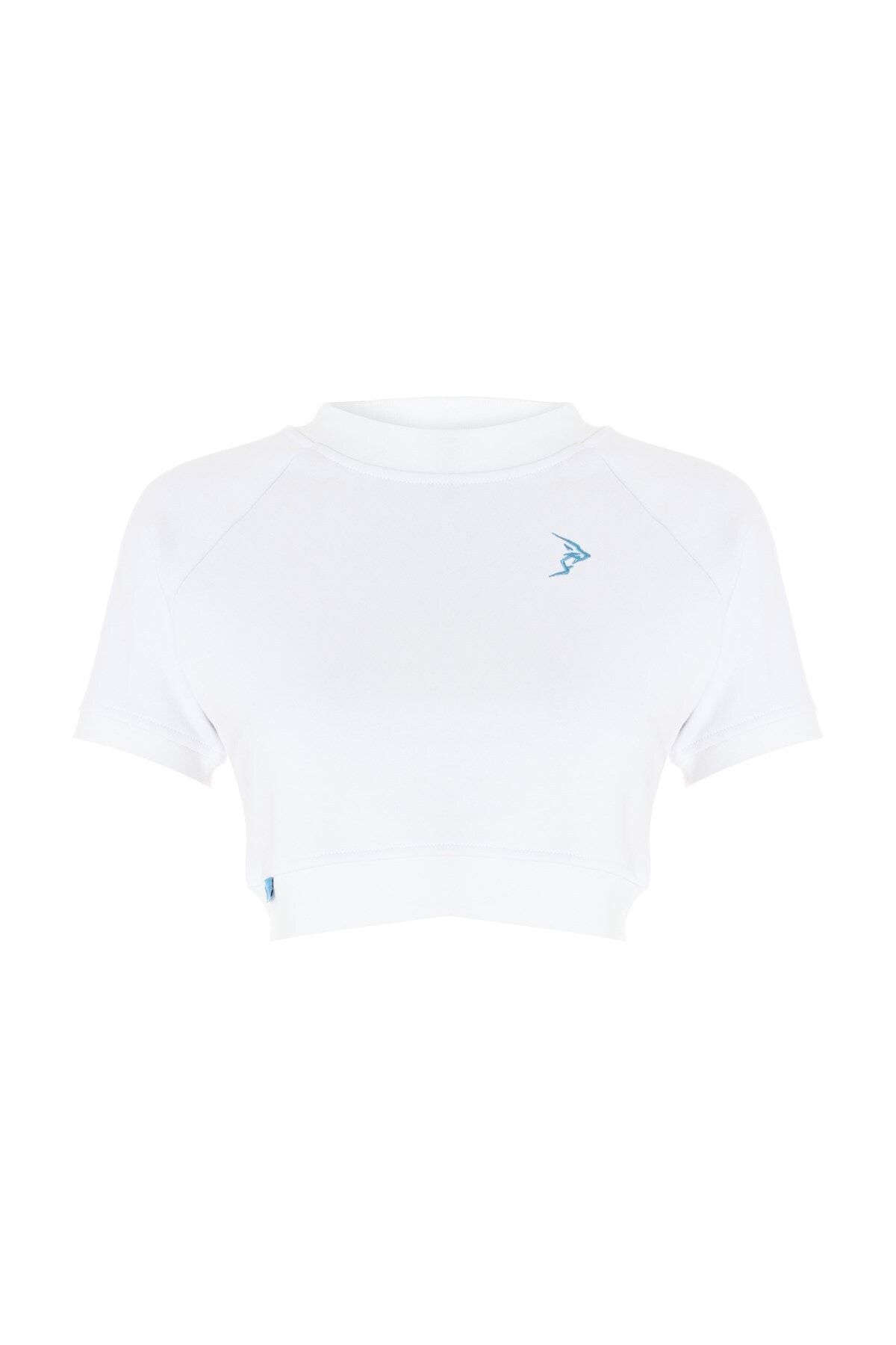 Gymlegend Kadın Beyaz Kısa Sweatshirt