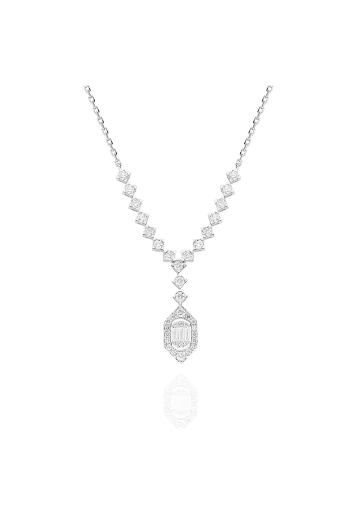 Vav Pırlanta 0,73 Ct 18 Ayar Pırlanta Kolye