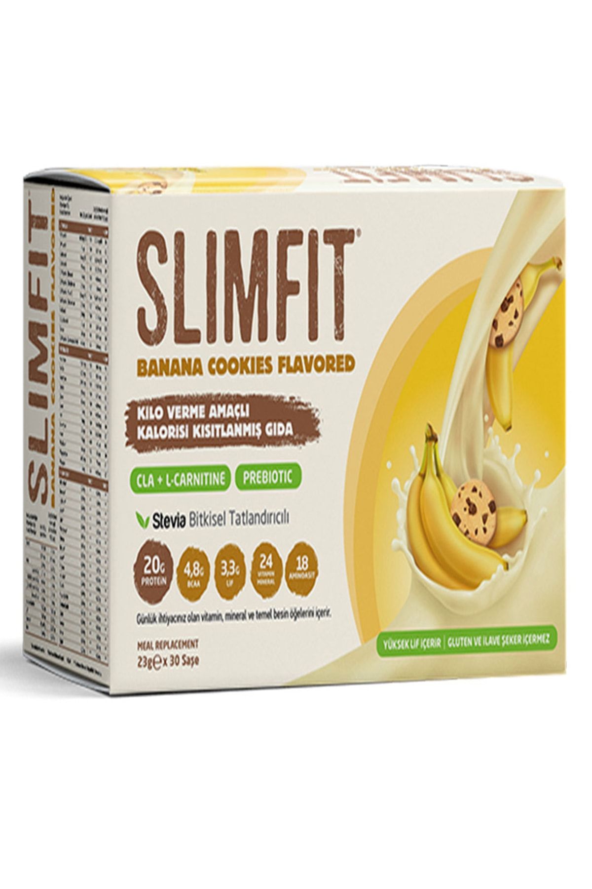 Slimfit Muz-kurabiye Aromalı ( 23g X 30 Saşe)