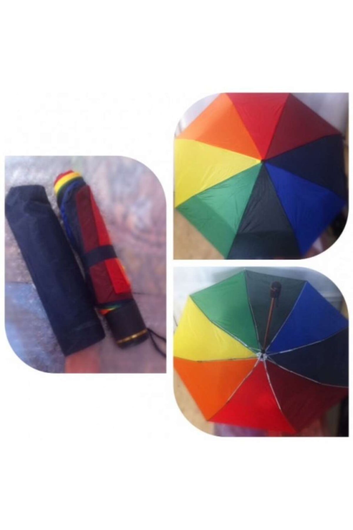 İSTANBULTOPTAN Gökkuşağı Promosyon Chery Şemsiye